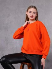 Farm Animals Nakış Detaylı Kadın Sweat Kazak - 4