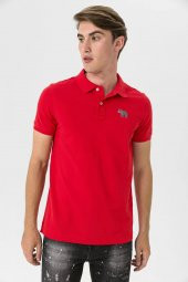 Farm Animals Polo Yaka Fil Nakış Detaylı Erkek T-Shirt - 1