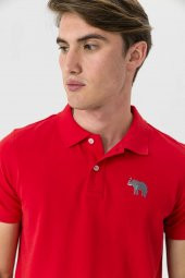 Farm Animals Polo Yaka Fil Nakış Detaylı Erkek T-Shirt - 6