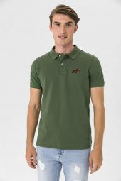 Farm Animals Polo Yaka Ayı Nakış Detaylı Erkek T-Shirt - 4