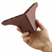 Lüks Mobilya Kanepe Sehpa Puf Koltuk Ayağı 10 cm Kahverengi Ahşap Desenli Baza Ayak - 4