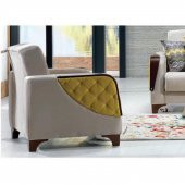 Lüks Mobilya Kanepe Sehpa Puf Koltuk Ayağı 10 cm Kahverengi Ahşap Desenli Baza Ayak - 6