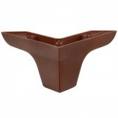 Lüks Mobilya Kanepe Sehpa Puf Koltuk Ayağı 8 cm Ahşap Desenli Kahverengi Baza Ayak thumbnail 1