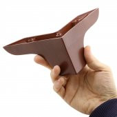 Lüks Mobilya Kanepe Sehpa Puf Koltuk Ayağı 8 cm Ahşap Desenli Kahverengi Baza Ayak thumbnail 2