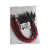 dc jack 0.25 x 2 Bakır 0,50 mm 10 Adet Kalın Kablo Power dc jack kırmızı /kırmızı siyah kablo - 1