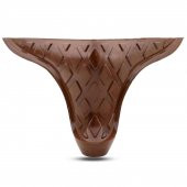 Lüks Mobilya Kanepe Sehpa Puf Koltuk Ayağı 12 cm Kahverengi Ahşap Desenli Baza Ayak thumbnail 1