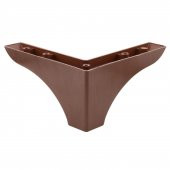 Lüks Mobilya Kanepe Sehpa Puf Koltuk Ayağı 10 cm Kahverengi Ahşap Desenli Baza Ayak thumbnail 1