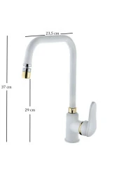 Venita Beyaz Gold Yüksek Gövde Oynar Perlatörlü Mutfak Batarya - 2