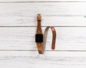 Bouletta Apple Watch Uyumlu Deri Kordon 42-44-45mm Slim DT GT V18 thumbnail 3