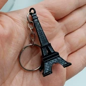 Paris Eyfel Kulesi 3D Metal Anahtarlık Siyah thumbnail 3