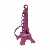 Paris Eyfel Kulesi 3D Metal Anahtarlık Pembe thumbnail 1