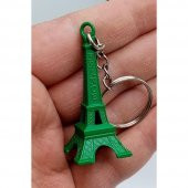 Paris Eyfel Kulesi 3D Metal Anahtarlık Yeşil thumbnail 4