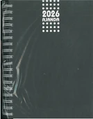 Mcolor 2026 Ajanda Spiralli Suni Deri 17x24 Siyah hafta sonları birleşik thumbnail 1