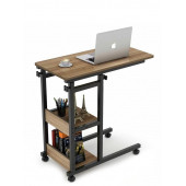 servetavcı Yükseklik Ayarlı Raflı Laptop Sehpası ve Çalışma Masası - Atlantik Çam (Tekerli) - 1