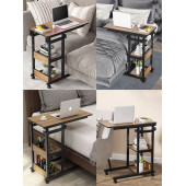 servetavcı Yükseklik Ayarlı Raflı Laptop Sehpası ve Çalışma Masası - Atlantik Çam (Tekerli) - 3