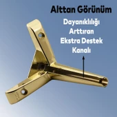 Piko Lüks Mobilya Kanepe Tv Ünitesi Konsol Koltuk Ayağı 17 Cm Gold Altın Baza Ayakları - 2