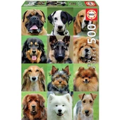 Educa 500 Parçalı Köpekler Puzzle Yapboz Dog College Köpekli Puzzle ve Yapıştırıcısı - 1