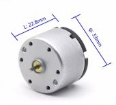RF-520TB-22160 DC 6.0V (Çap 33mm) Yüksek Devirli Motor thumbnail 2