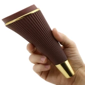 Iron Lüks Mobilya Kanepe Tv Ünitesi Konsol Koltuk Ayağı 19 Cm Ahşap Desenli Gold Ayakları thumbnail 2