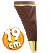 Iron Lüks Mobilya Kanepe Tv Ünitesi Konsol Koltuk Ayağı 19 Cm Ahşap Desenli Gold Ayakları thumbnail 1