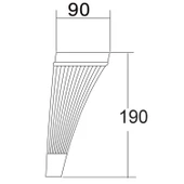 Iron Lüks Mobilya Kanepe Tv Ünitesi Konsol Koltuk Ayağı 19 Cm Ahşap Desenli Gold Ayakları thumbnail 5