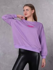 Farm Animals Nakış Detaylı Kadın Sweat Kazak - 3