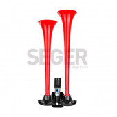 SEGER 24V. DÜZ SES HAVALI KORNA, İKİLİ PLASTİK No: 80AH24.000.02K, EAN: 8698520200790 - 1