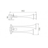 SEGER 24V. DÜZ SES HAVALI KORNA, İKİLİ PLASTİK No: 80AH24.000.02K, EAN: 8698520200790 - 4