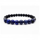 Lapis & Oniks & Hematit Doğal Taş Erkek Bileklik - 3