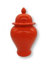 Crearthome Turuncu Siyah-Beyaz Desenli 28 cm Şah Küp SZR-KVZ-009 - 3