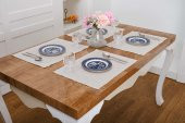 Finezza İris Jakar Polyester Kumaş Bej Amerikan Servis 33x46 cm Bej 4 Ad.-1390 - 2