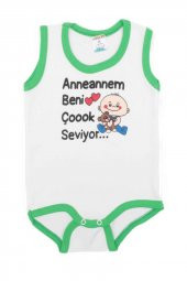 Yazı Baskılı Bebek Zıbın | Yeşil - 1