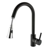 Venita Efsun Çift Fonksiyonlu Spiralli Mutfak Bataryası Siyah thumbnail 2