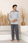 Nisanca Pamuklu Uzun Kollu Erkek Pijama Takımı - 3