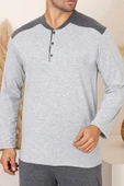 Nisanca Pamuklu Uzun Kollu Erkek Pijama Takımı - 5