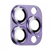 KNY Apple İphone 14 Pro Max İçin Kamera Lens Koruyucu Metal Görünümlü CL-03 Mor - 1