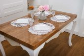 Finezza Mila Nakışlı Keten Efekt Kumaş Krem Pembe A.Servis 34x45 cm 4 Ad-1393 - 2