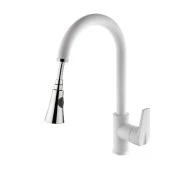 Venita Beyaz Kuğu Spiralli Çift Fonksiyonlu Mutfak Bataryası - 2