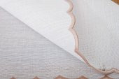 Finezza Dolce Nakışlı Keten Efekt Kumaş Krem Sarı A.Servis 33,5x45 cm 4 Ad-1395 - 5