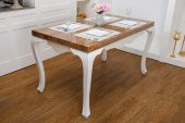 Finezza Linda Nakışlı Keten Efekt Kumaş Krem Sarı A.Servis 33,5x45 cm 4 Ad -1398 - 1