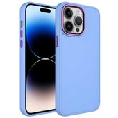 Vendas iPhone 14 Pro Uyumlu (14 Pro) Luna Serisi Metal Çerçeve ve Buton Tasarımlı Silikon Kılıf - 3
