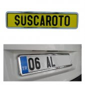 Krom Çerçeveli Esnek Araç Takmatik Plakalık Oto Plakalık Plaka Altı Altlığı Plaka Tutucu Yeni Nesil Plakalık 1 Adet - 1