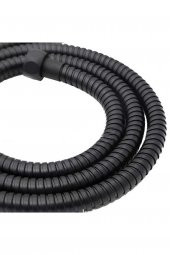 Duş Hortumu vakumlu Pvc Kaplama Spiral  Siyah Kırılmaz Kopmaz Banyo Duş Hortumu - 3