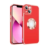 Vendas iPhone 14 Uyumlu ( iPhone 14 ) Kongo Serisi Parlak Renkli Logo Gösteren Silikon Kılıf - 5