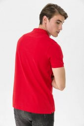 Farm Animals Polo Yaka Penguen Nakış Detaylı Erkek T-shirt - 8