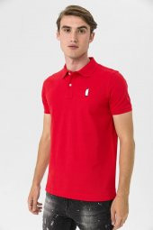 Farm Animals Polo Yaka Penguen Nakış Detaylı Erkek T-shirt - 4