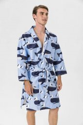 Farm Animals Balina Desenli Unisex Yetişkin Bornoz - 7