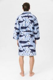 Farm Animals Balina Desenli Unisex Yetişkin Bornoz - 8