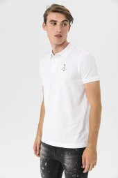 Farm Animals Polo Yaka Penguen Nakış Detaylı Erkek T-shirt - 1