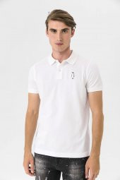 Farm Animals Polo Yaka Penguen Nakış Detaylı Erkek T-shirt - 3